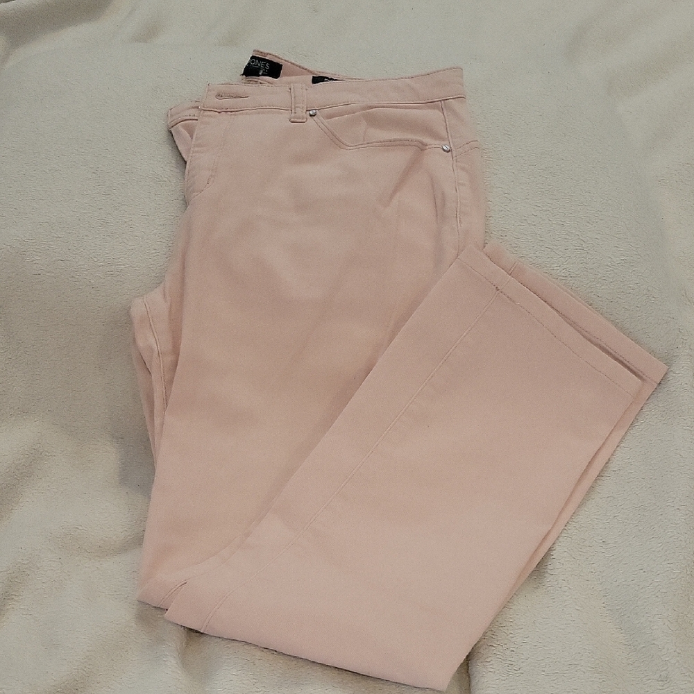 Jones New York Women's Light Pink Straight Leg Jeans